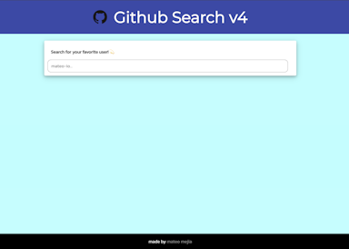 Github search demo